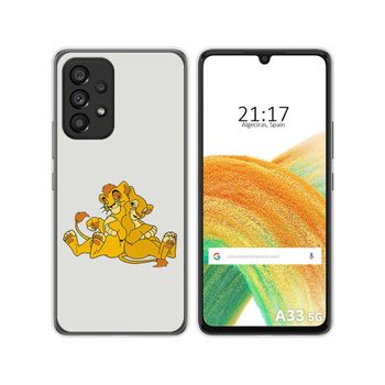 Funda Silicona Para Samsung Galaxy A33 5g Diseño Leones Dibujos