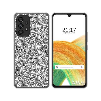 Funda Silicona Para Samsung Galaxy A33 5g Diseño Letras Dibujos