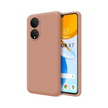 Funda Silicona Líquida Ultra Suave Para Huawei Honor X7 Color Rosa