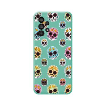 Funda Silicona Líquida Verde Para Samsung Galaxy A33 5g Diseño Catrina Dibujos