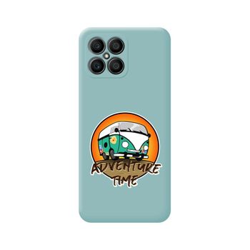 Funda Silicona Líquida Azul Para Huawei Honor X8 Diseño Adventure Time Dibujos