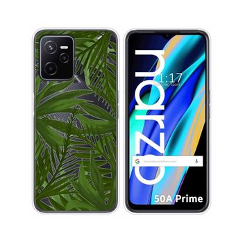 Funda Silicona Transparente Para Realme Narzo 50a Prime Diseño Jungla Dibujos