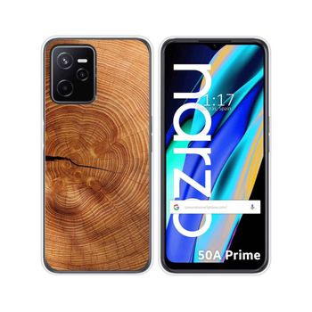 Funda Silicona Para Realme Narzo 50a Prime Diseño Madera 04 Dibujos