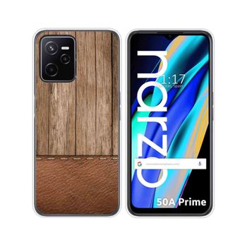 Funda Silicona Para Realme Narzo 50a Prime Diseño Madera 09 Dibujos