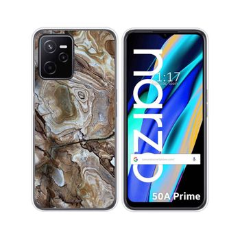 Funda Silicona Para Realme Narzo 50a Prime Diseño Mármol 14 Dibujos