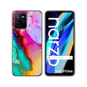 Funda Silicona Para Realme Narzo 50a Prime Diseño Mármol 15 Dibujos