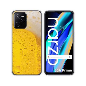 Funda Silicona Para Realme Narzo 50a Prime Diseño Cerveza Dibujos