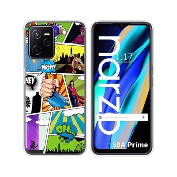 Funda Silicona Para Realme Narzo 50a Prime Diseño Comic Dibujos