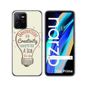 Funda Silicona Para Realme Narzo 50a Prime Diseño Creativity Dibujos