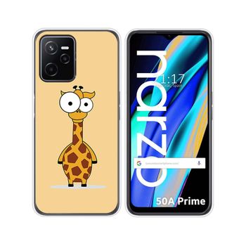 Funda Silicona Para Realme Narzo 50a Prime Diseño Jirafa Dibujos