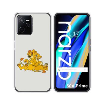 Funda Silicona Para Realme Narzo 50a Prime Diseño Leones Dibujos