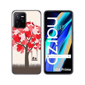 Funda Silicona Para Realme Narzo 50a Prime Diseño Pajaritos Dibujos