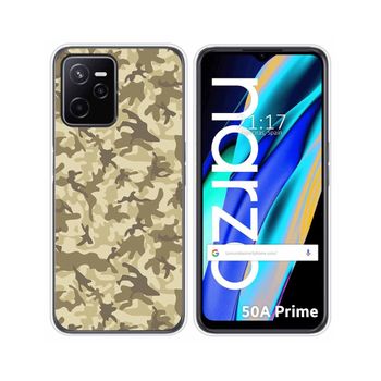 Funda Silicona Para Realme Narzo 50a Prime Diseño Sand Camuflaje Dibujos