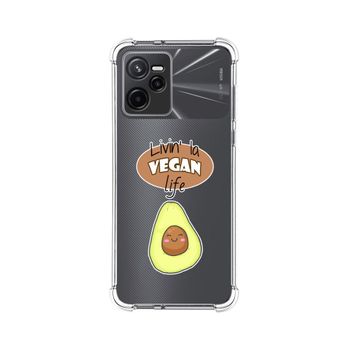 Funda Silicona Antigolpes Para Realme Narzo 50a Prime Diseño Vegan Life Dibujos