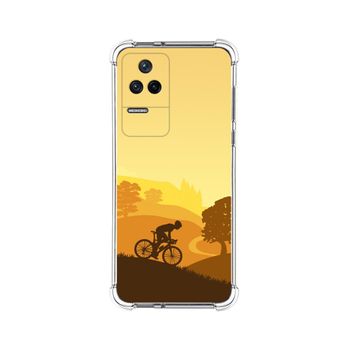 Funda Silicona Antigolpes Para Xiaomi Poco F4 5g Diseño Ciclista Dibujos