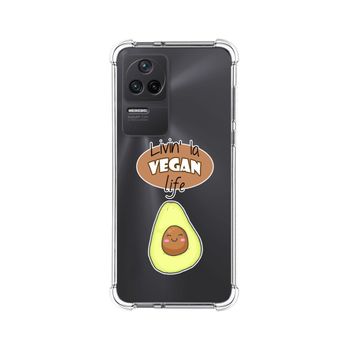 Funda Silicona Antigolpes Para Xiaomi Poco F4 5g Diseño Vegan Life Dibujos