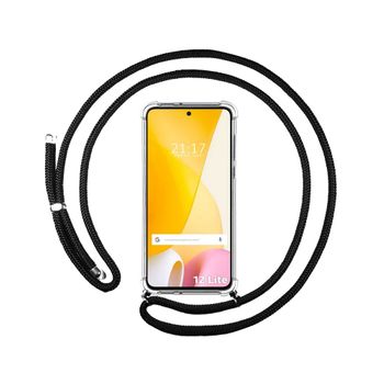 Funda Colgante Transparente Para Xiaomi 12 Lite 5g Con Cordon Negro