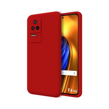 Funda Silicona Líquida Ultra Suave Para Xiaomi Poco F4 5g Color Roja