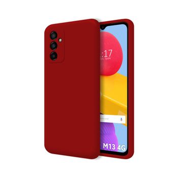 Funda Silicona Líquida Ultra Suave Para Samsung Galaxy M13 4g Color Roja