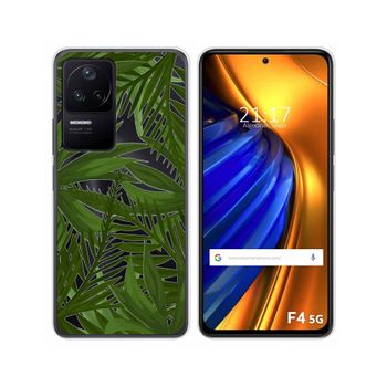 Funda Silicona Transparente Para Xiaomi Poco F4 5g Diseño Jungla Dibujos