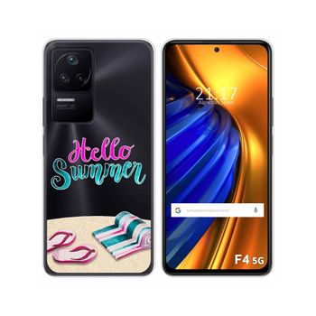 Funda Silicona Transparente Para Xiaomi Poco F4 5g Diseño Summer Dibujos