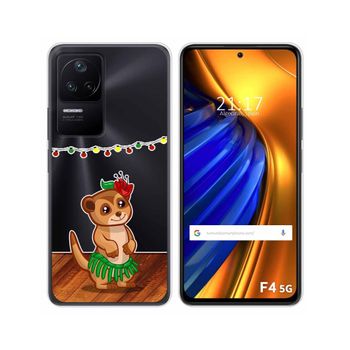 Funda Silicona Transparente Para Xiaomi Poco F4 5g Diseño Suricata Dibujos