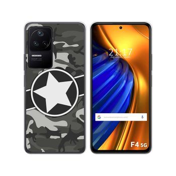 Funda Silicona Para Xiaomi Poco F4 5g Diseño Camuflaje 02 Dibujos