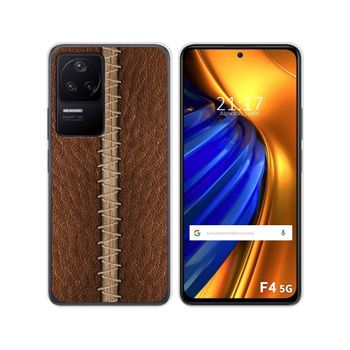 Funda Silicona Para Xiaomi Poco F4 5g Diseño Cuero 01 Dibujos