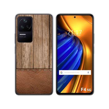 Funda Silicona Para Xiaomi Poco F4 5g Diseño Madera 09 Dibujos