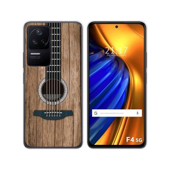 Funda Silicona Para Xiaomi Poco F4 5g Diseño Madera 11 Dibujos