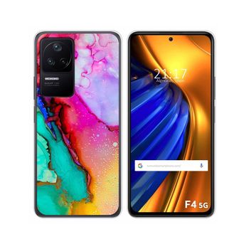 Funda Silicona Para Xiaomi Poco F4 5g Diseño Mármol 15 Dibujos