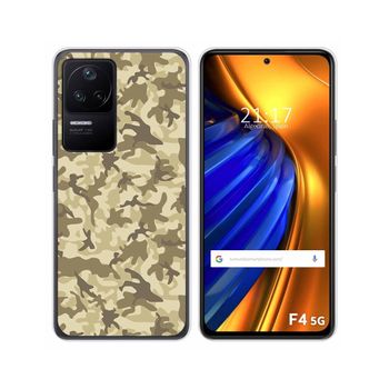 Funda Silicona Para Xiaomi Poco F4 5g Diseño Sand Camuflaje Dibujos