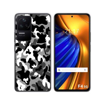 Funda Silicona Para Xiaomi Poco F4 5g Diseño Snow Camuflaje Dibujos