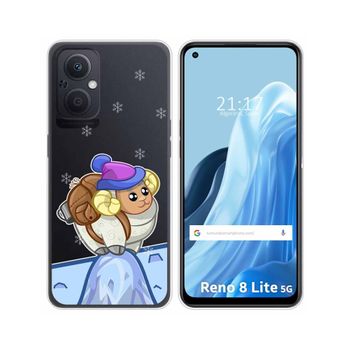 Funda Silicona Transparente Para Oppo Reno 8 Lite 5g Diseño Cabra Dibujos