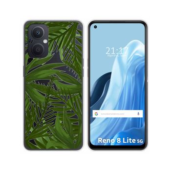 Funda Silicona Transparente Para Oppo Reno 8 Lite 5g Diseño Jungla Dibujos