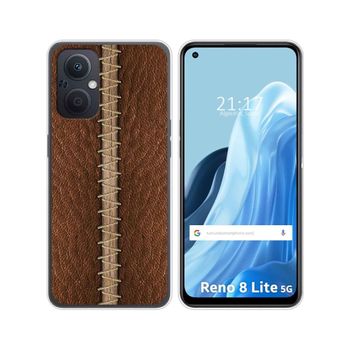 Funda Silicona Para Oppo Reno 8 Lite 5g Diseño Cuero 01 Dibujos