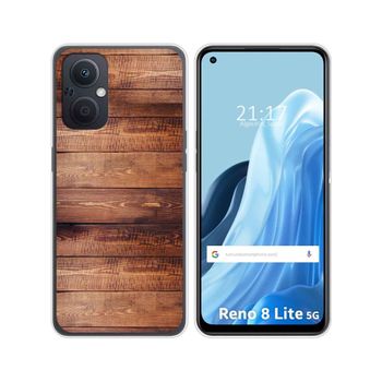 Funda Silicona Para Oppo Reno 8 Lite 5g Diseño Madera 02 Dibujos