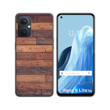 Funda Silicona Para Oppo Reno 8 Lite 5g Diseño Madera 03 Dibujos