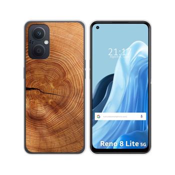 Funda Silicona Para Oppo Reno 8 Lite 5g Diseño Madera 04 Dibujos