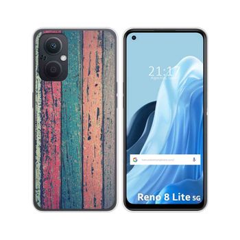 Funda Silicona Para Oppo Reno 8 Lite 5g Diseño Madera 10 Dibujos