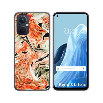 Funda Silicona Para Oppo Reno 8 Lite 5g Diseño Mármol 12 Dibujos