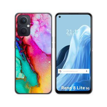 Funda Silicona Para Oppo Reno 8 Lite 5g Diseño Mármol 15 Dibujos