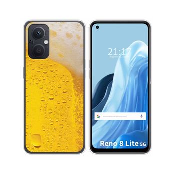 Funda Silicona Para Oppo Reno 8 Lite 5g Diseño Cerveza Dibujos