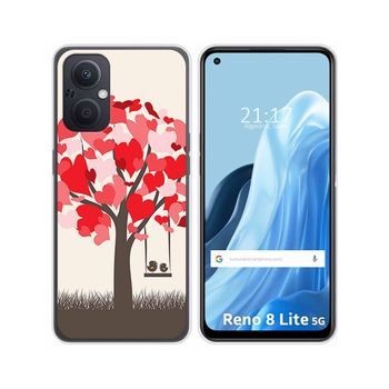 Funda Silicona Para Oppo Reno 8 Lite 5g Diseño Pajaritos Dibujos