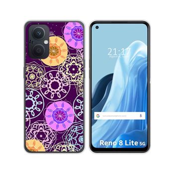 Funda Silicona Para Oppo Reno 8 Lite 5g Diseño Radial Dibujos