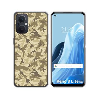 Funda Silicona Para Oppo Reno 8 Lite 5g Diseño Sand Camuflaje Dibujos