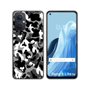 Funda Silicona Para Oppo Reno 8 Lite 5g Diseño Snow Camuflaje Dibujos