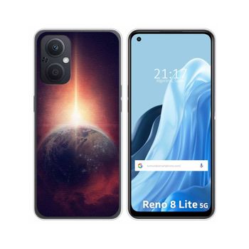 Funda Silicona Para Oppo Reno 8 Lite 5g Diseño Tierra Dibujos