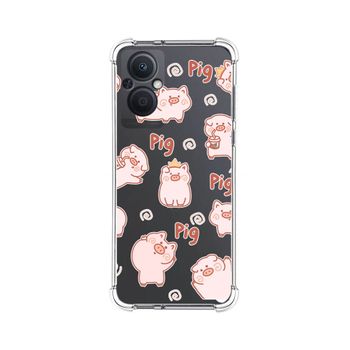 Funda Silicona Antigolpes Para Oppo Reno 8 Lite 5g Diseño Cerdos Dibujos