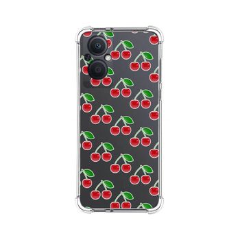 Funda Silicona Antigolpes Para Oppo Reno 8 Lite 5g Diseño Cerezas Dibujos